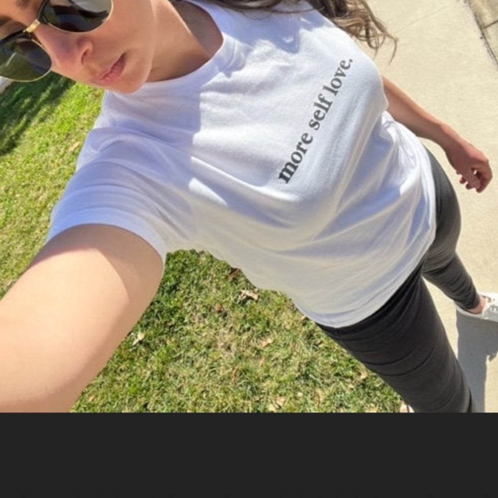 More self love, white positive affirmation t shirts in white!